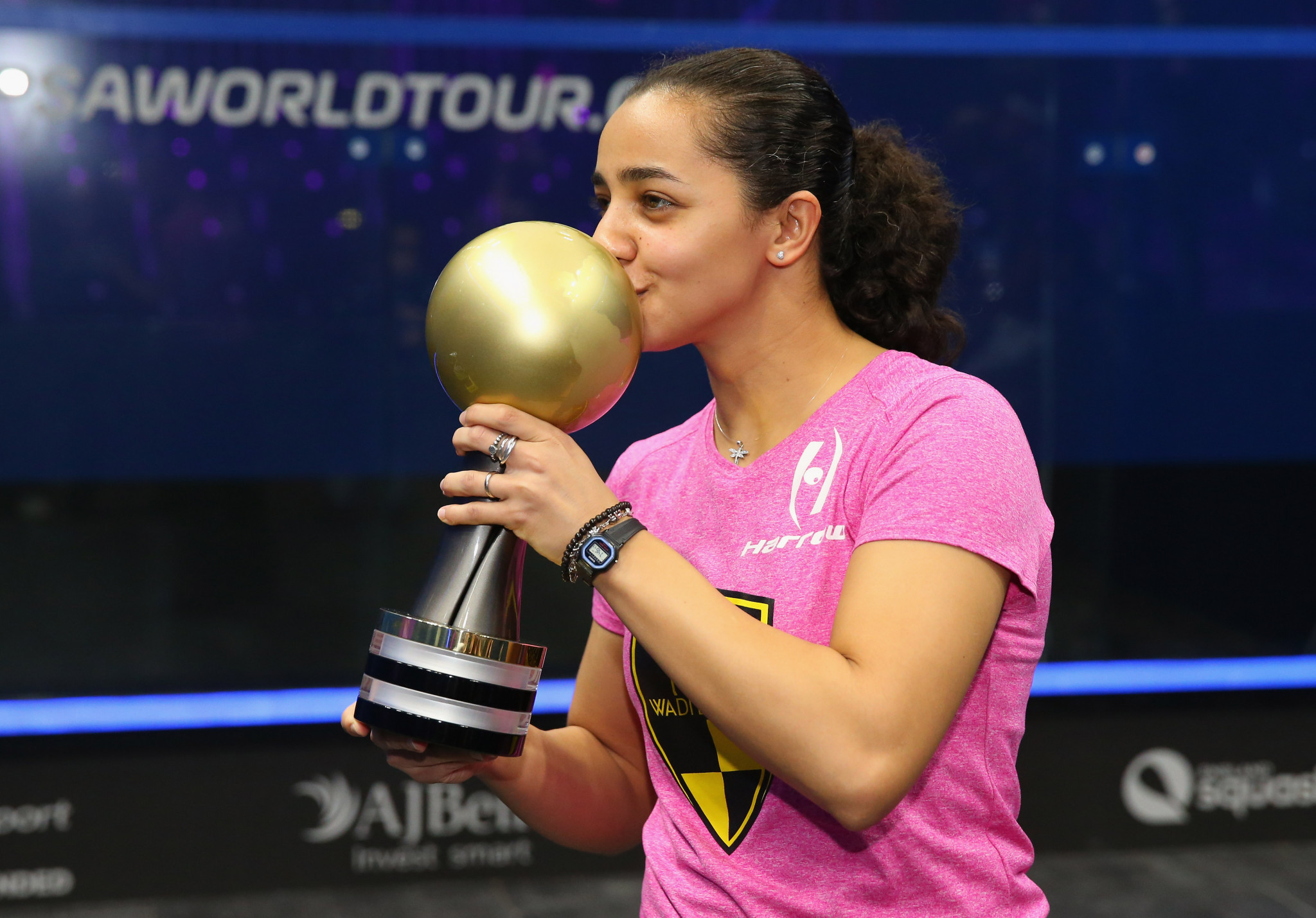 Women's world champion Raneem El Welily has also closed in on the rankings leader ©Getty Images