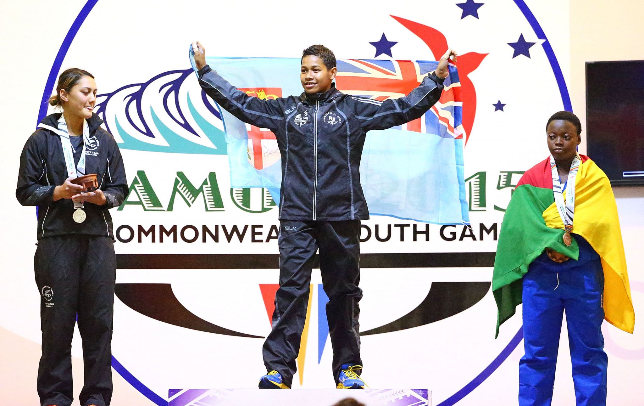 Eileen Cikamatana won gold at the Samoa 2015 Commonwealth Youth Games ©Getty Images