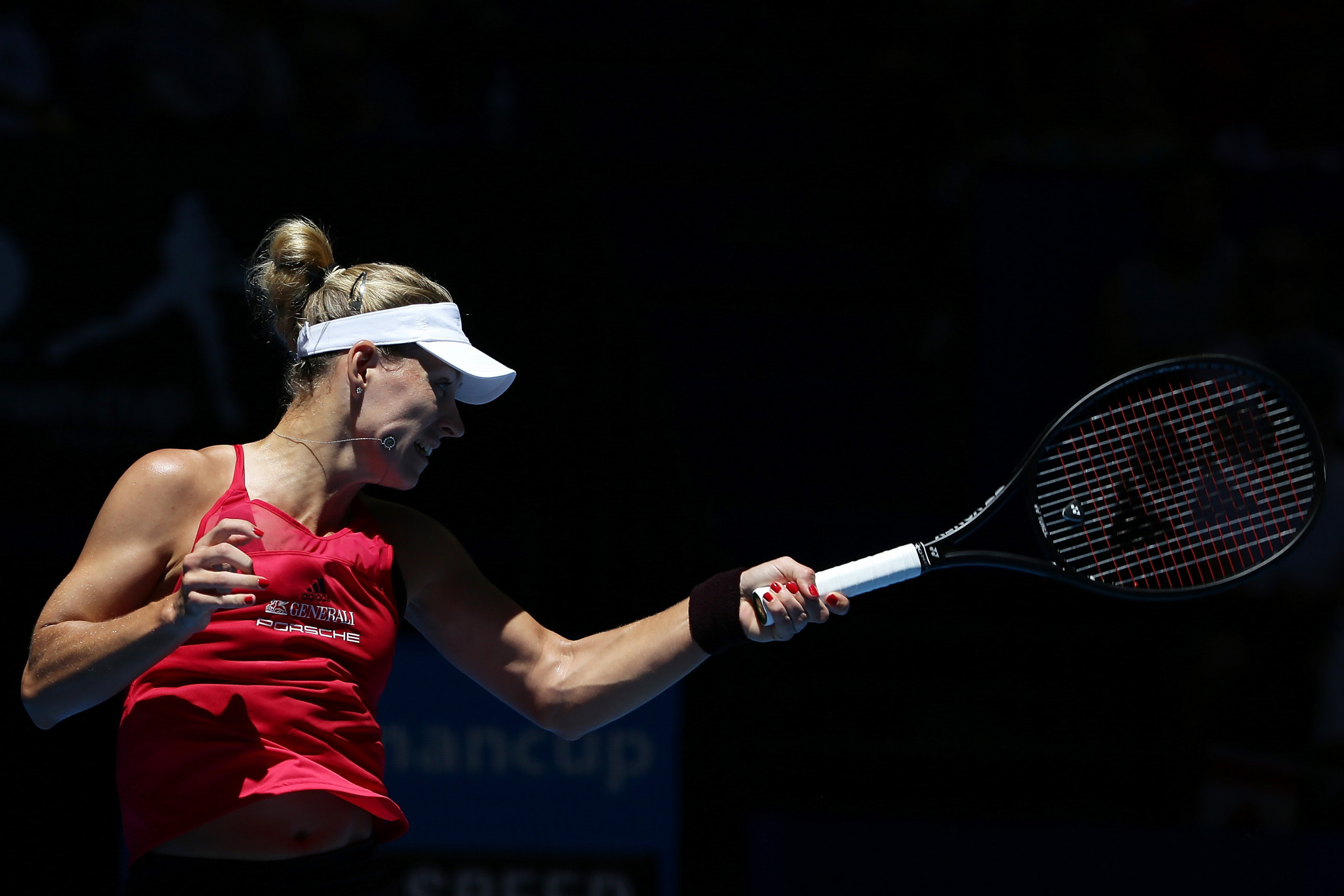 Angelique Kerber won eight consecutive games in her match against Eugenie Bouchard ©Getty Images