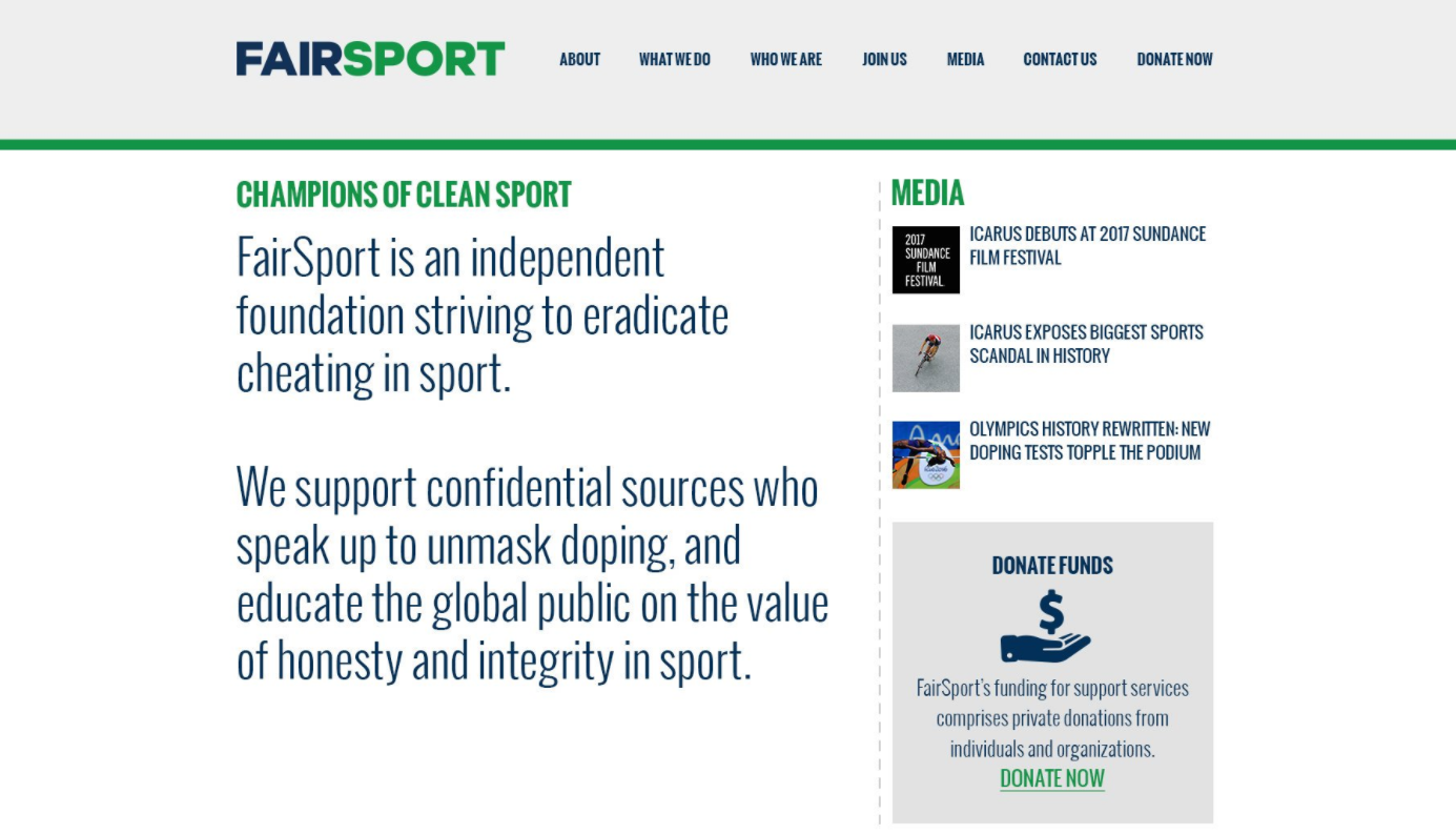 FairSport is a new organisation aiming to help whistleblowers in sport ©FairSport