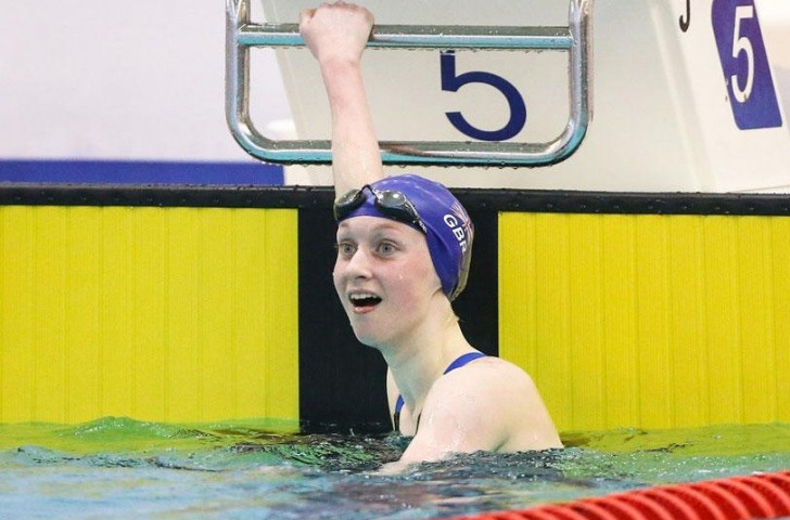 Britain's Rosie Rudin claimed the women's 400m individual medley crown in a world junior record time ©NottmGirlsHigh/Twitter