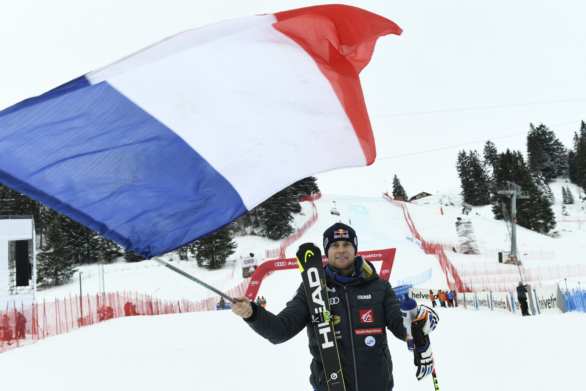 Alexis Pinturault won last year's giant slalom event in Adelboden ©Getty Images