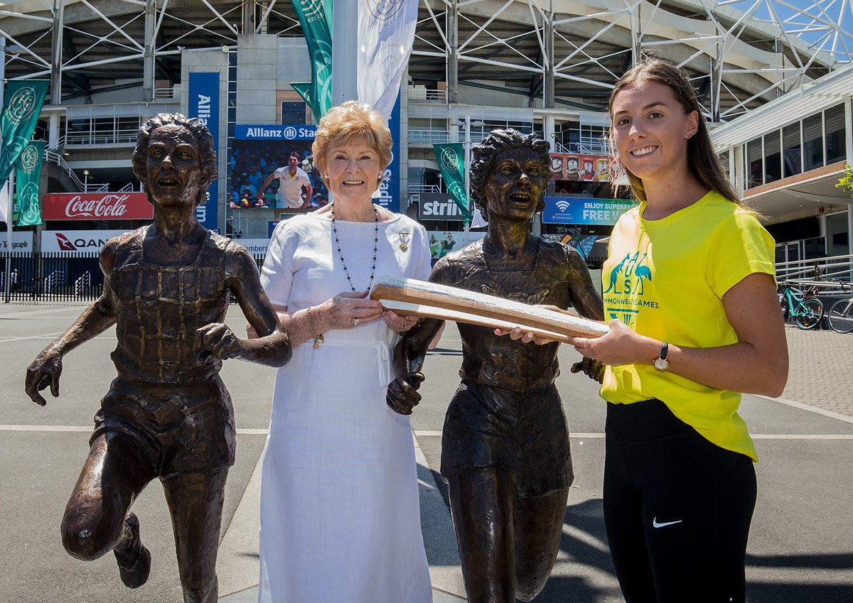 The Gold Coast 2018 Queen's Baton attended the second day of the fifth Ashes Test between Australia and England ©Twitter