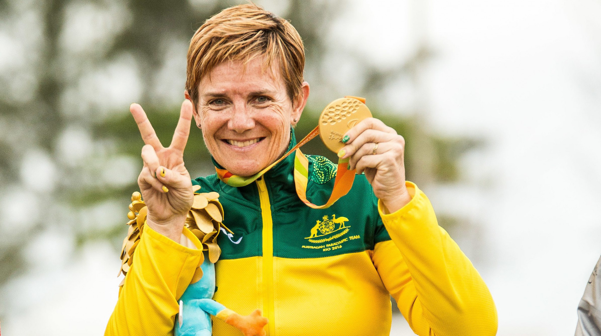 Carol Cooke, above, and fellow Rio 2016 gold medallist David Nicholas completed a time trial and road race double ©Australia Paralympic Committee