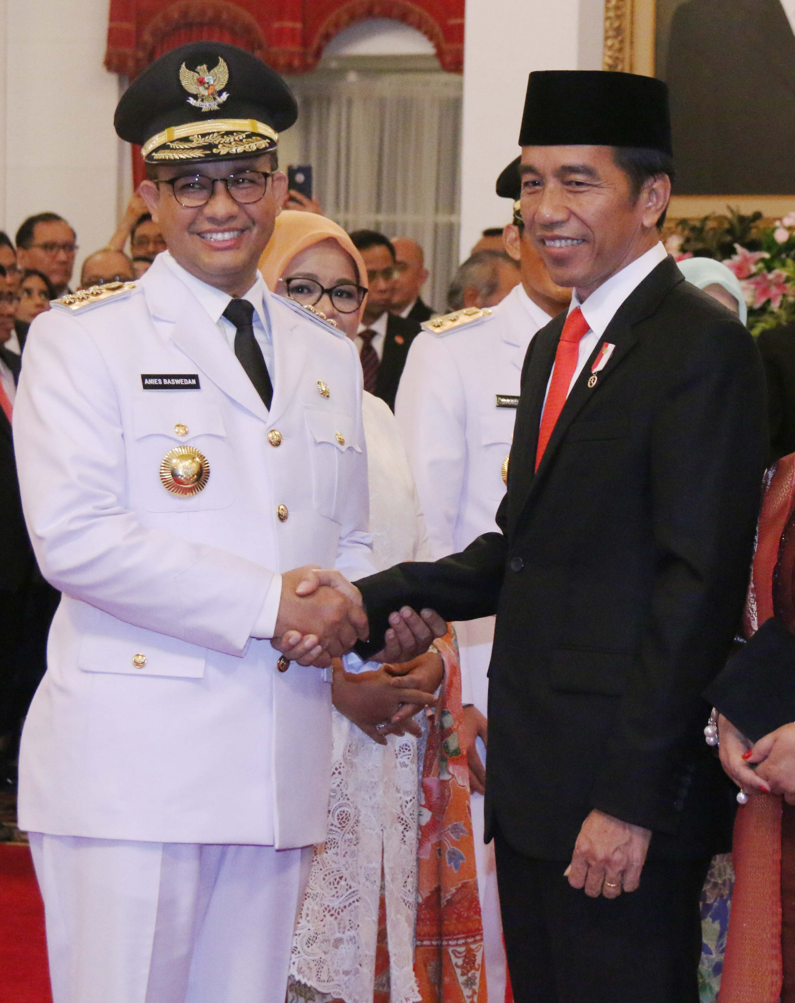 Anies Baswedan, pictured on the left here with Indonesia President Joko Widodo, is the current Governor of Jakarta ©Getty Images