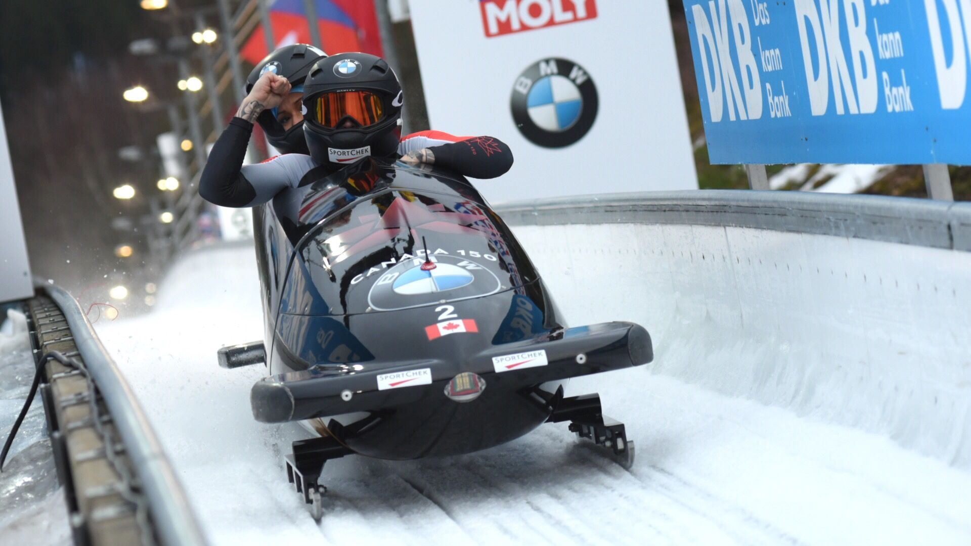 Kaillie Humphries and Phylicia George claimed a Canadian victory ©IBSF