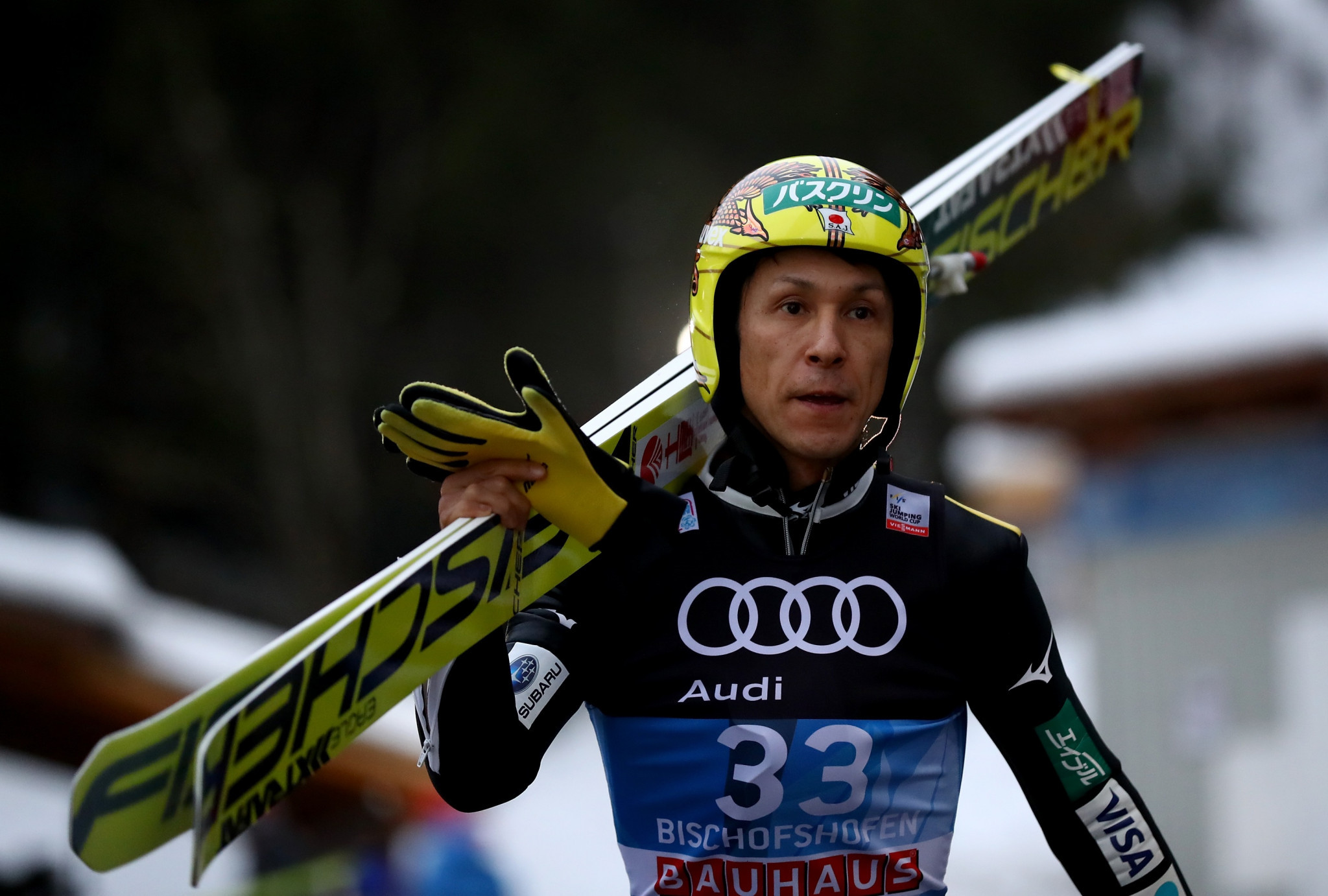 Noriaki Kasai broke his own world record for Ski Jumping World Cup starts ©Getty Images