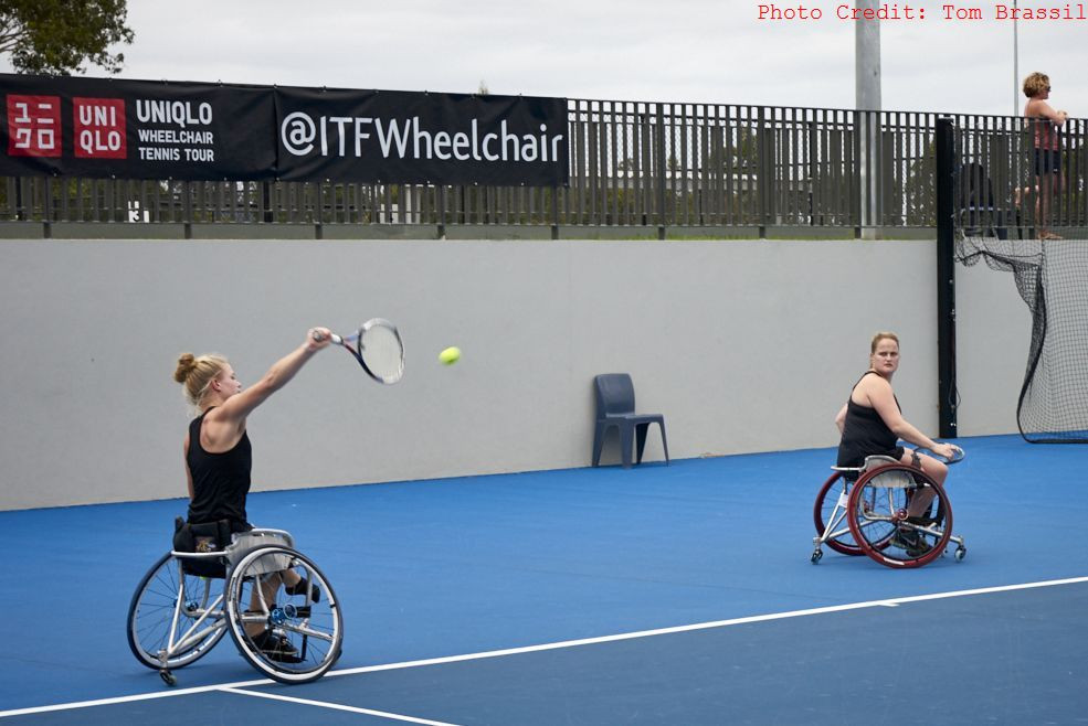 Women's doubles action also took place on the second day of the tournament ©ITF