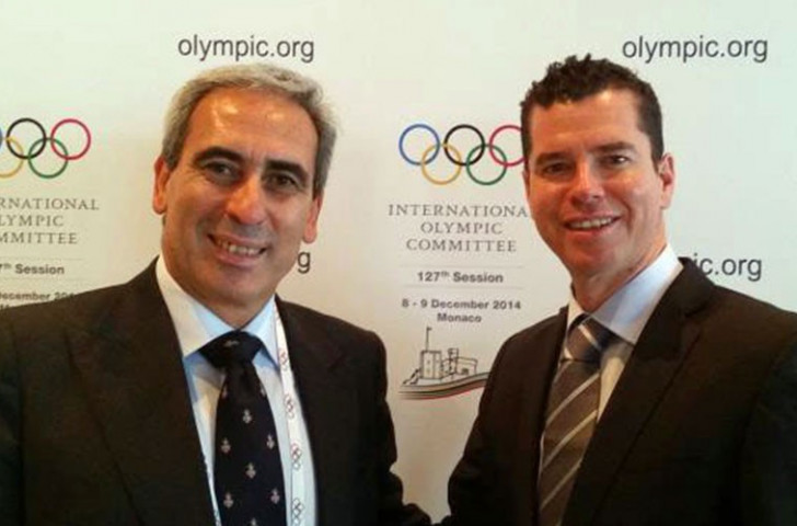 ARISF President Raffaele Chiulli pictured with IOC Sports Director Kit McConnell earlier this week ©ARISF