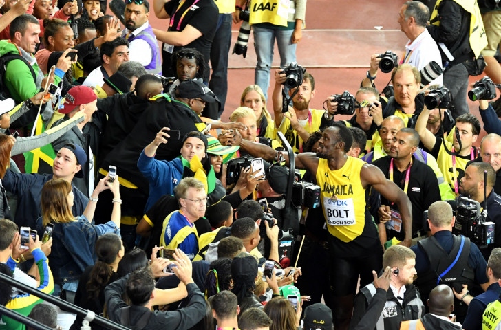 Usain Bolt, pictured after earning his last individual sprinting medal, a 100 metre bronze, at last summer's IAAF World Championships in London. Athletics came out best of 17 sports, including football, during a survey of British TV viewers ©Getty Images