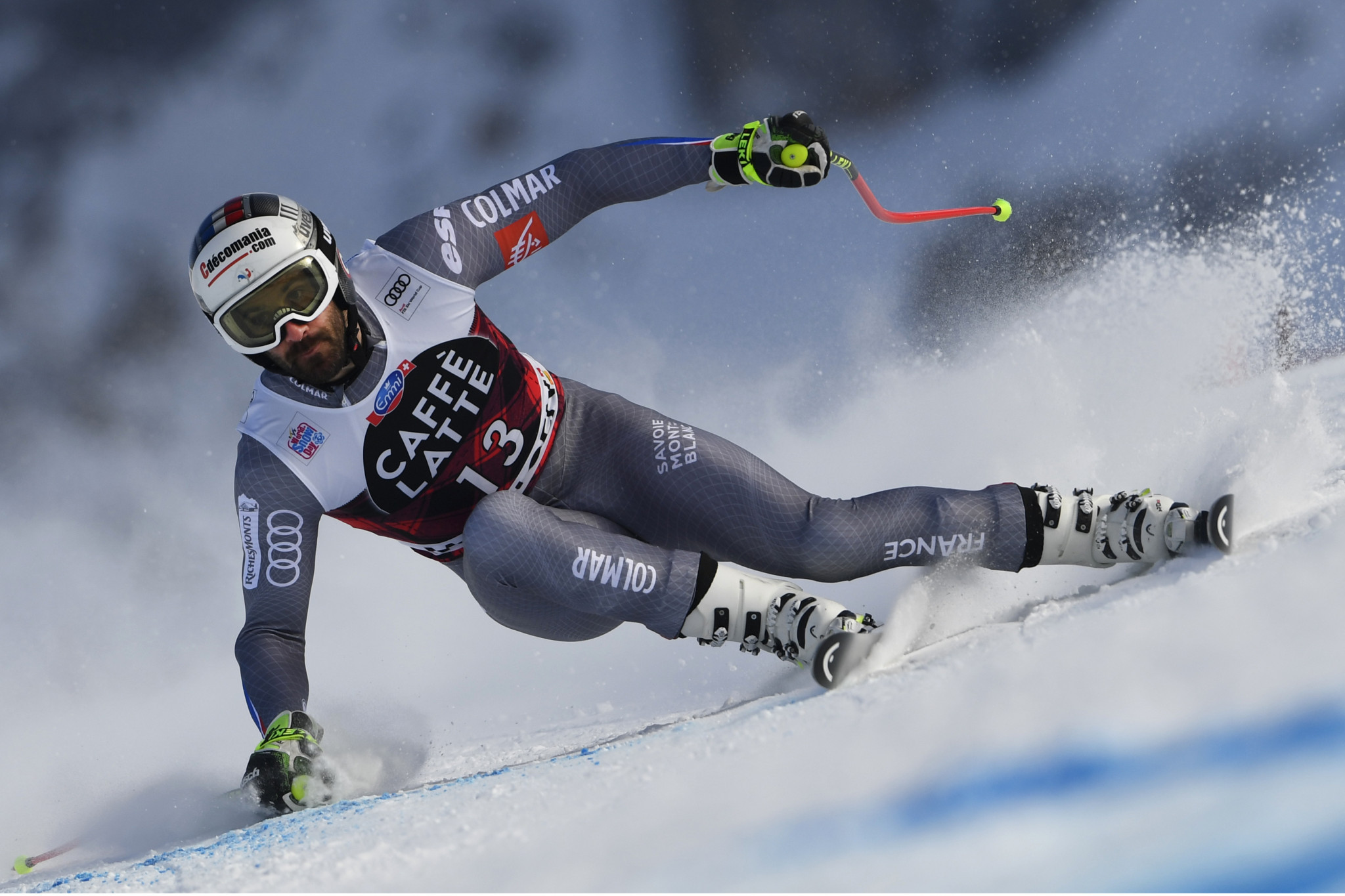 Adrien Theaux was fastest in practice for the upcoming World Cup event in Wengen ©Getty Images
