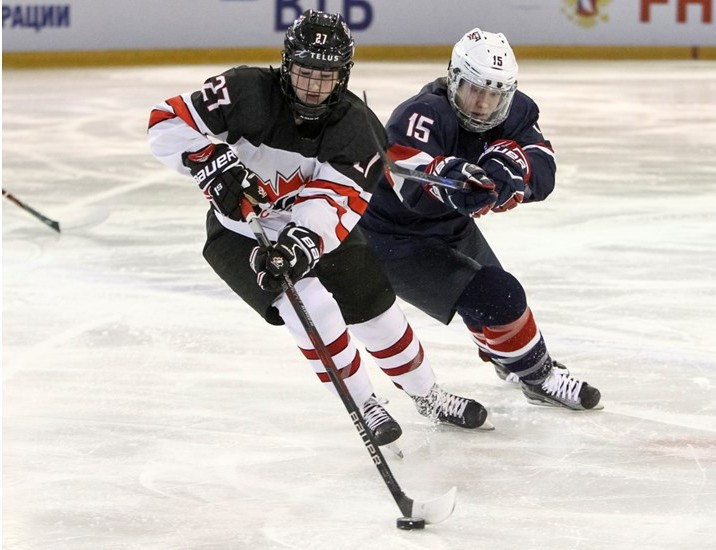 Canada led 3-1 before an American comeback sent the match into overtime ©IIHF