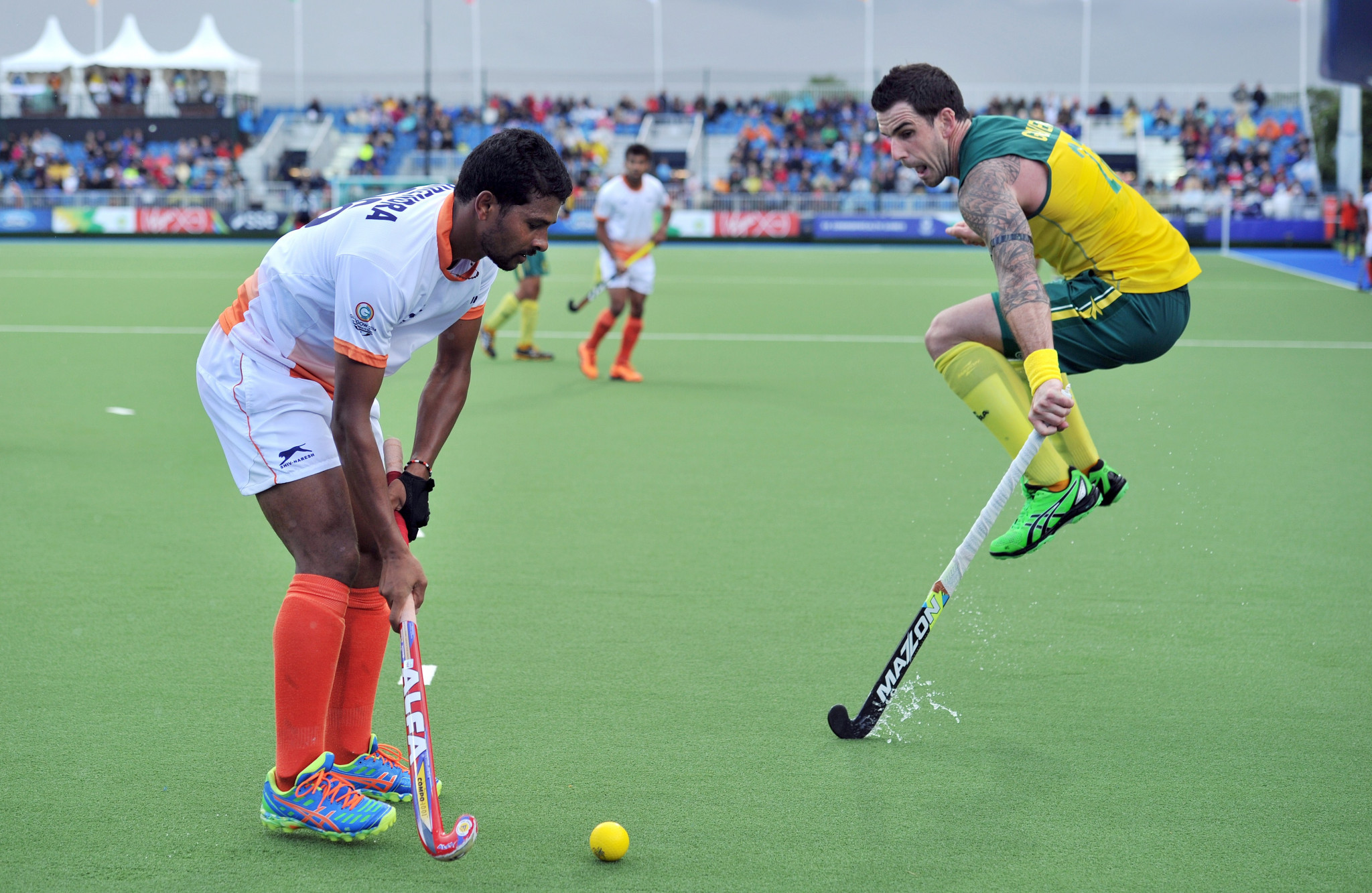 India lost the Glasgow 2014 men's hockey final to Australia ©Getty Images