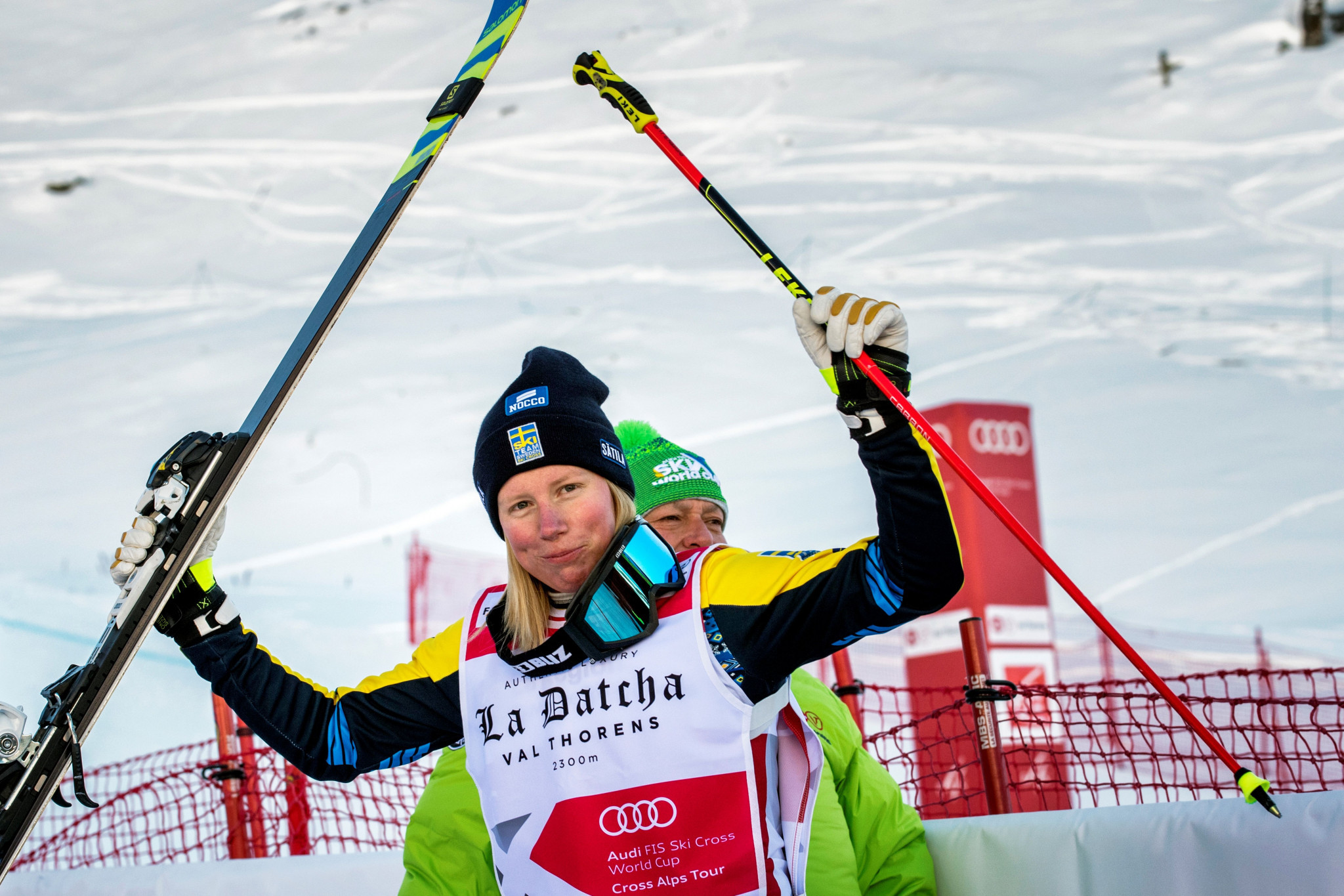 Competition favourite Näslund claims ski cross gold on home snow