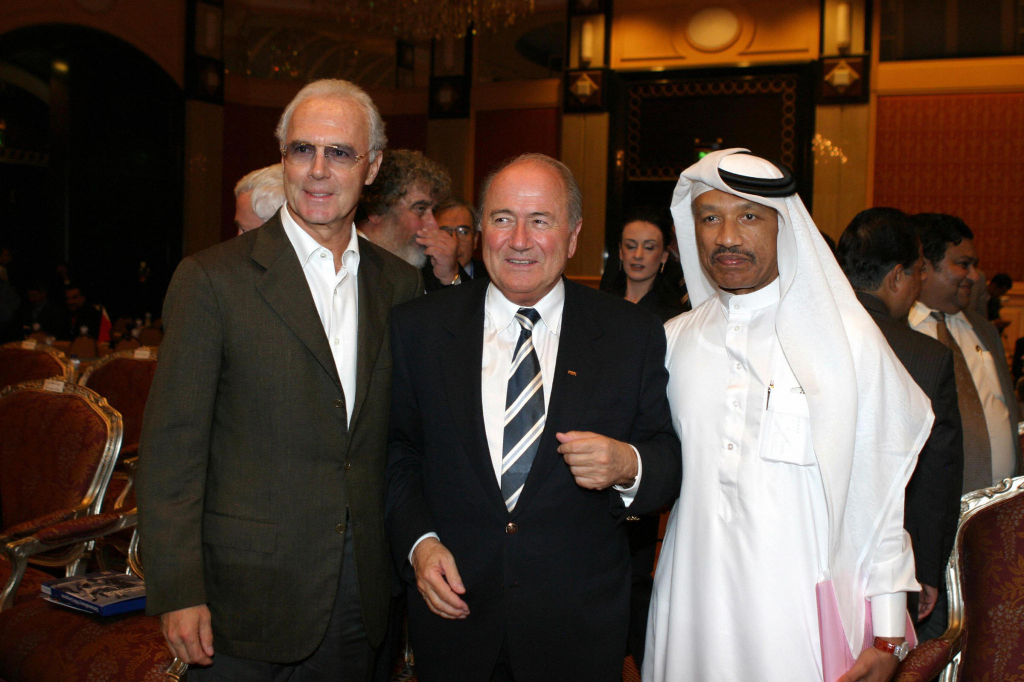Franz Beckenbauer, left, and Mohamed bin Hammam have denied allegations of bribery ©Getty Images