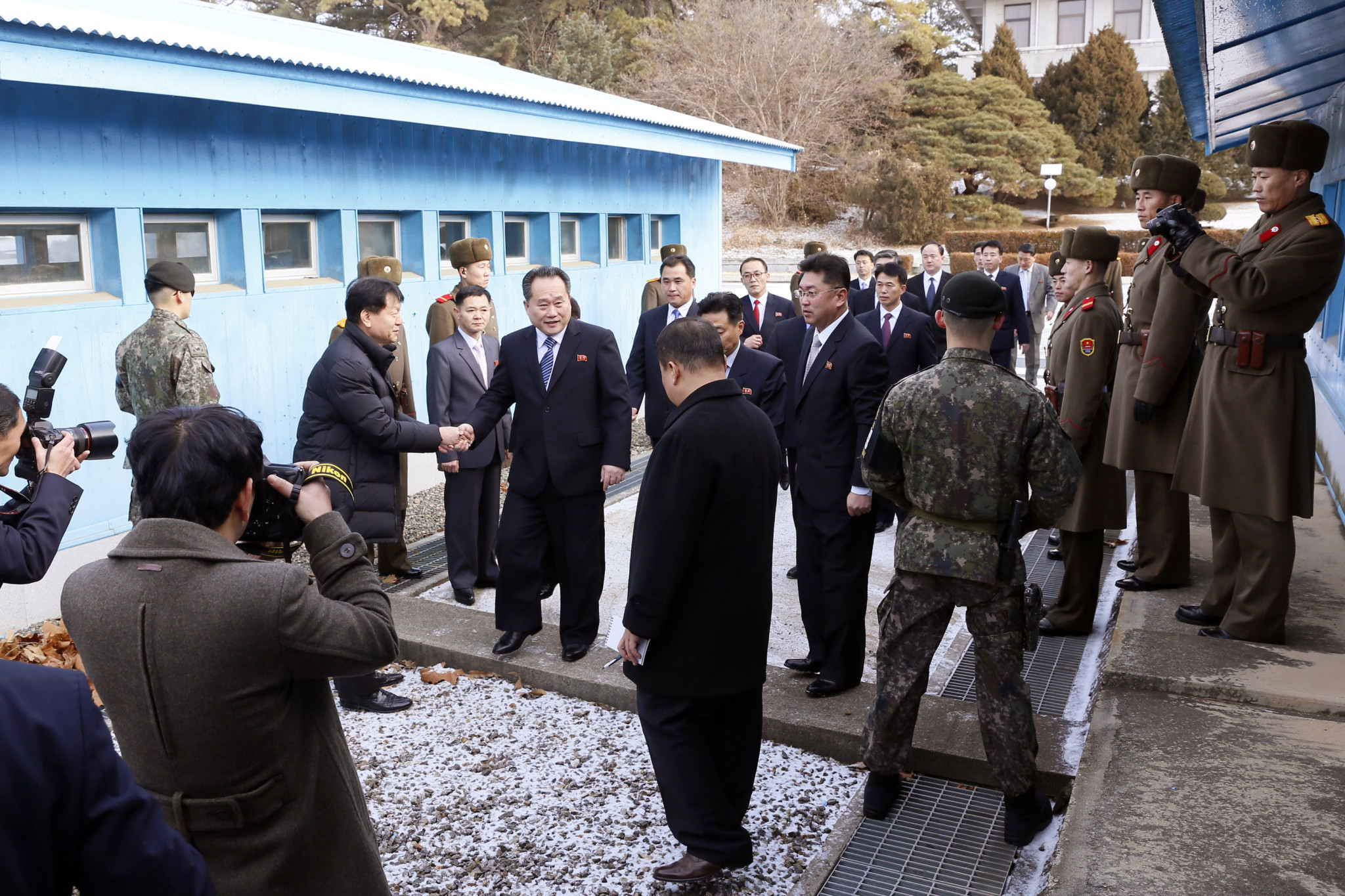 Officials from North and South Korea met in the Demilitarized Zone last week ©Getty Images