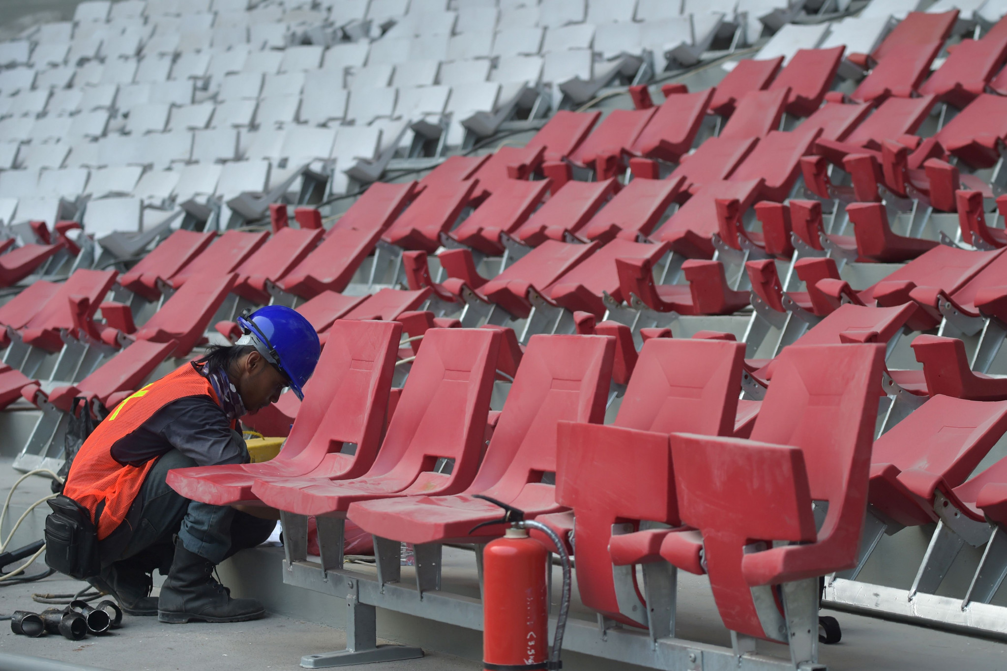 Renovation work included installing seats to replace benches ©Getty Images