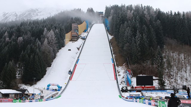 The second men's ski flying competition of the weekend in Bad Mitterndorf was cancelled today ©FIS