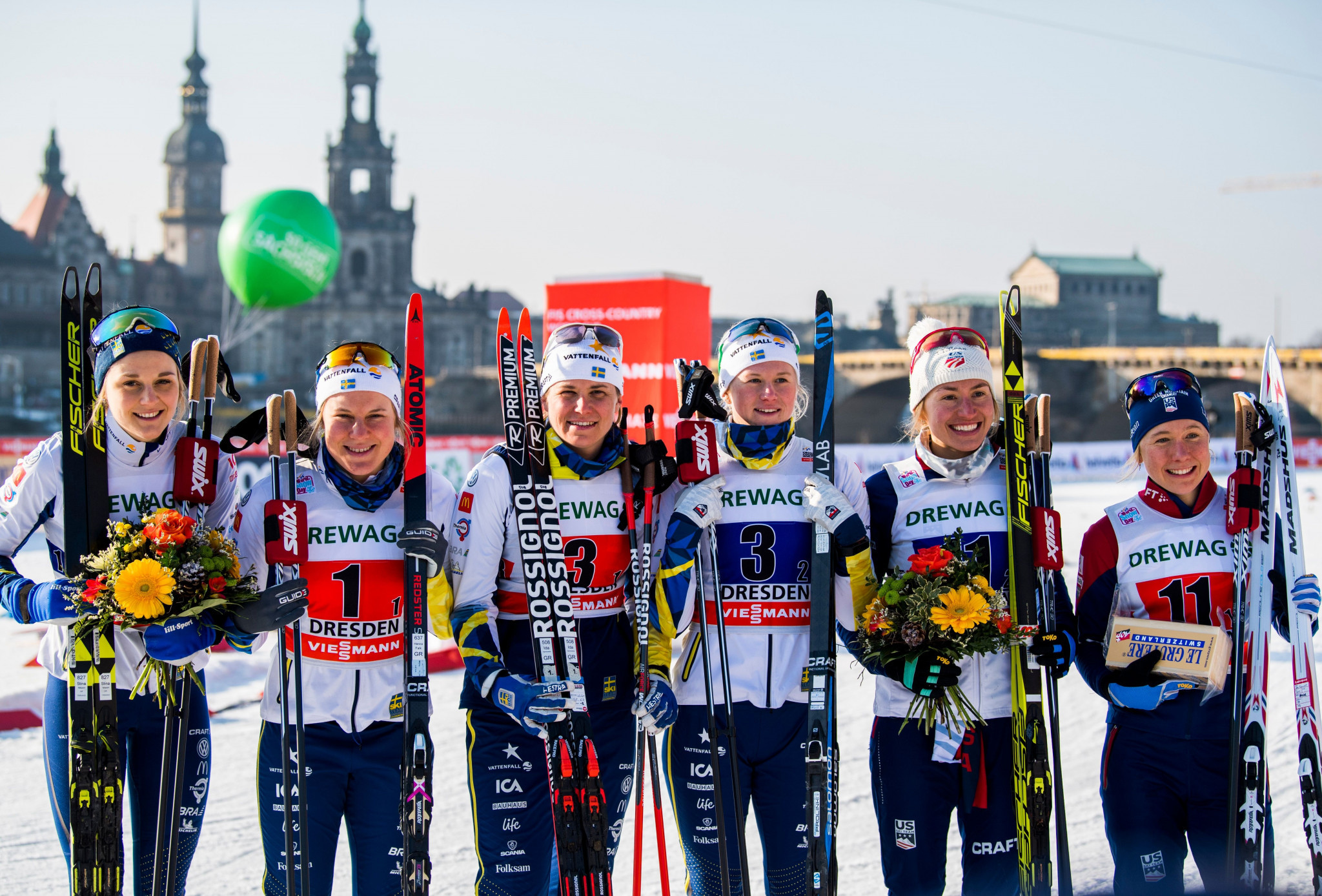 Italy and Sweden win team sprints at FIS CrossCountry World Cup in Dresden