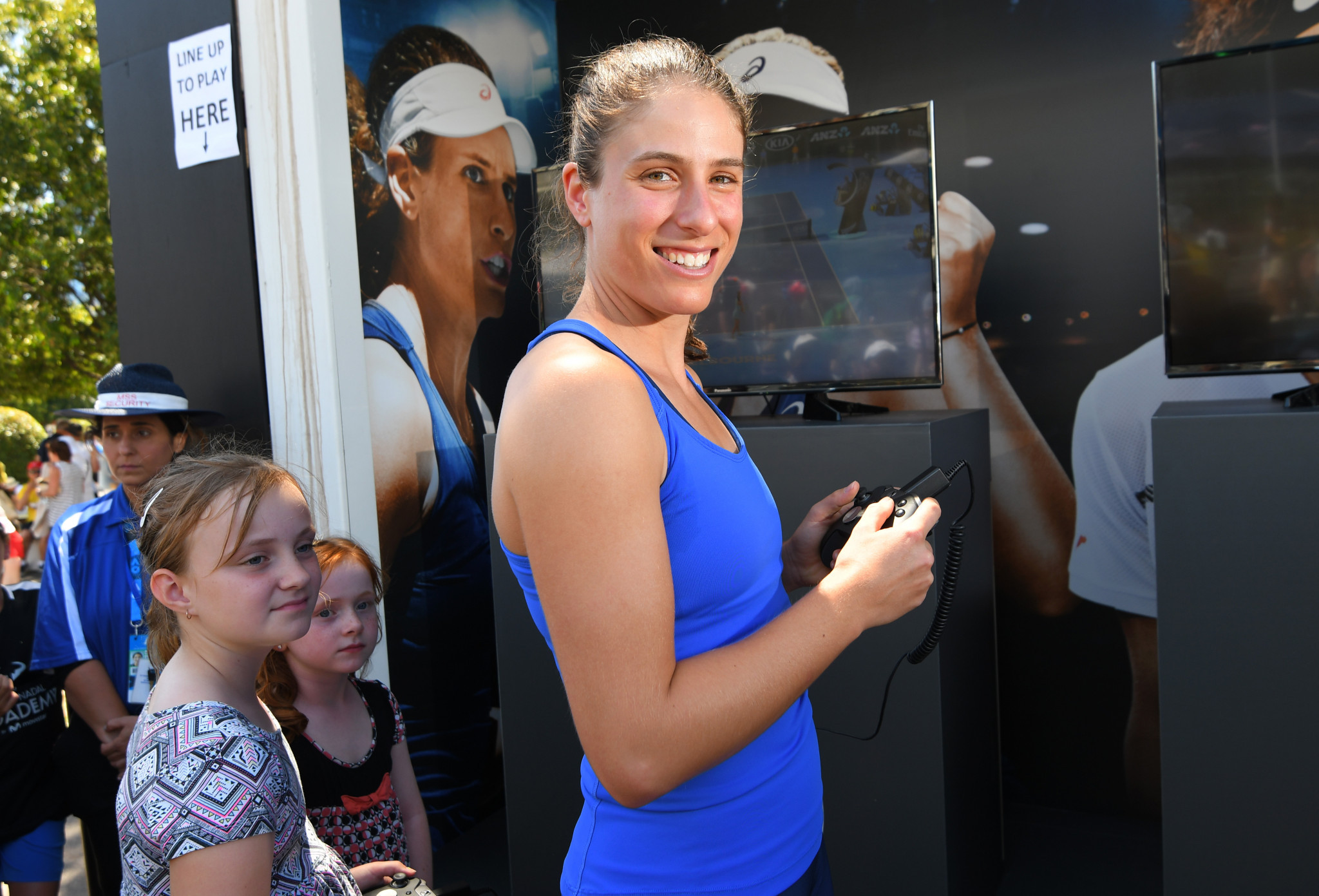 Britain's Johanna Konta played the Australian Open video game after going through ©Getty Images