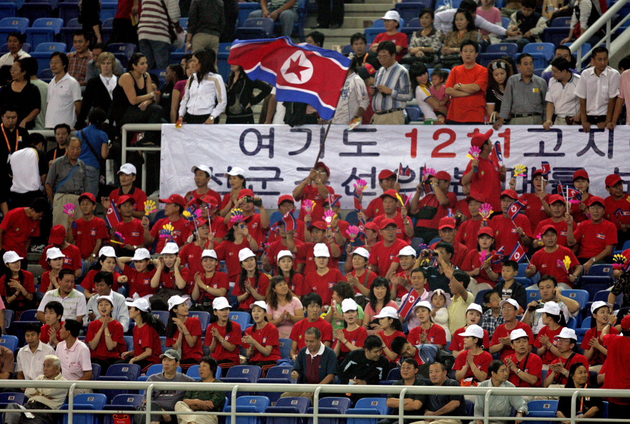 North Korea have sent cheerleading squads to South Korea three times ©Getty Images