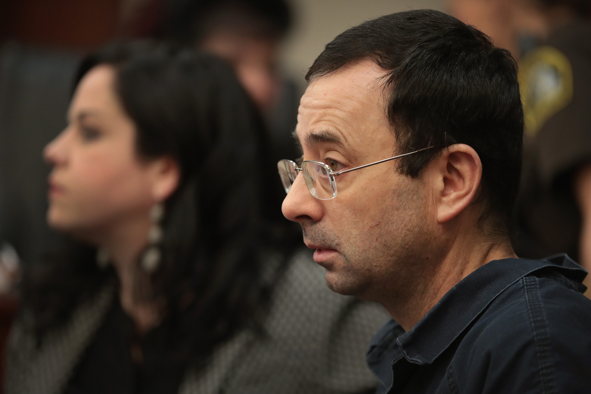 Larry Nassar appears in court as the hearing begins ©Getty Images