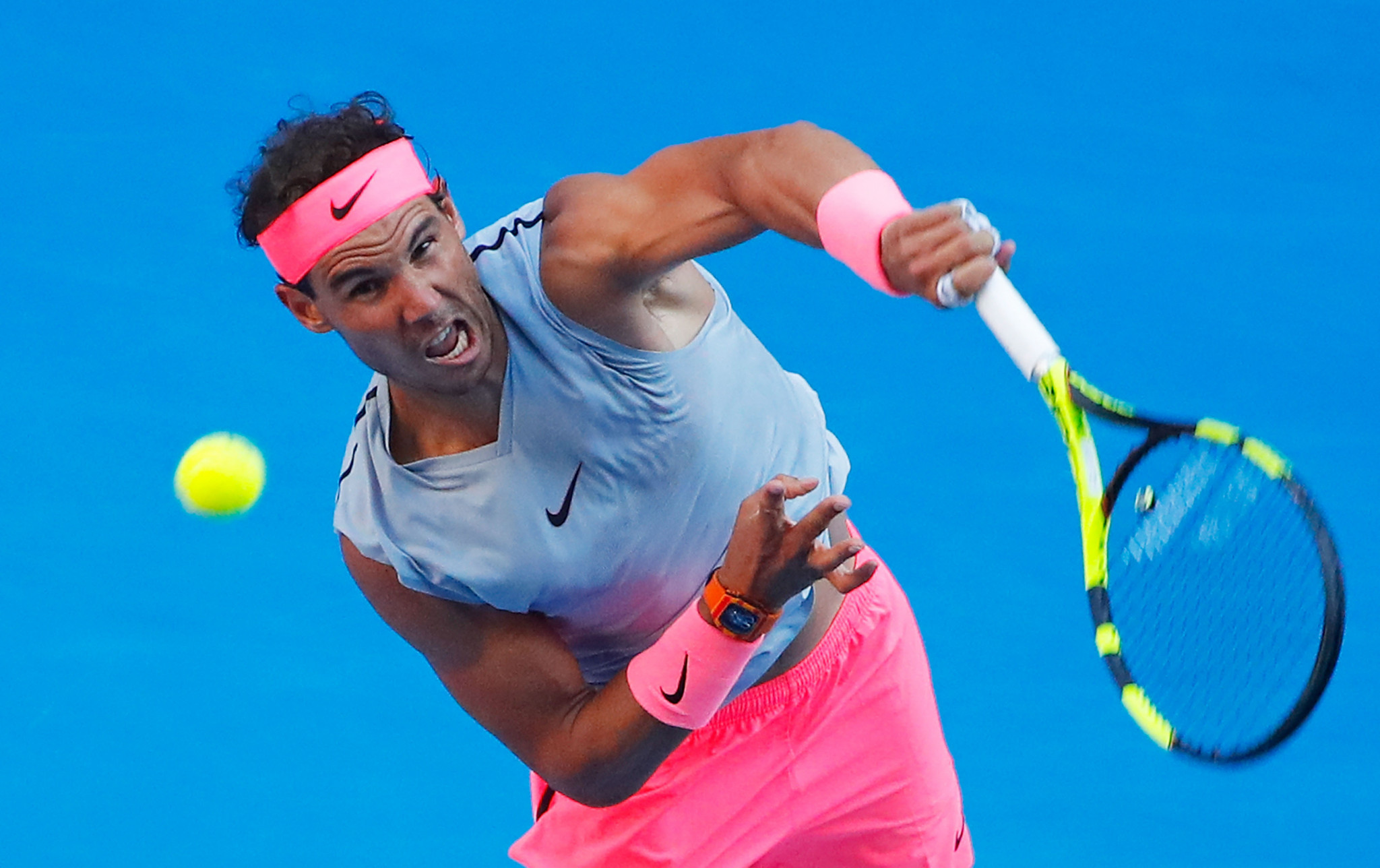 Rafael Nadal was given a sterner challenge today but still progressed in straight sets ©Getty Images