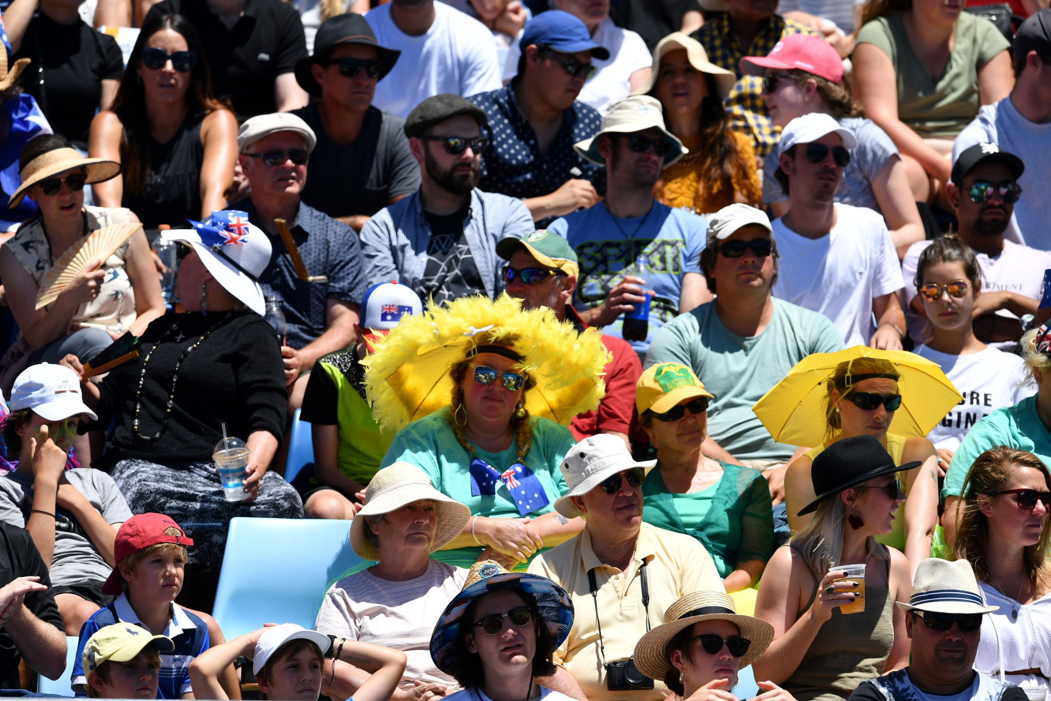 Spectators watch the action during the Australian Open ©Getty Images