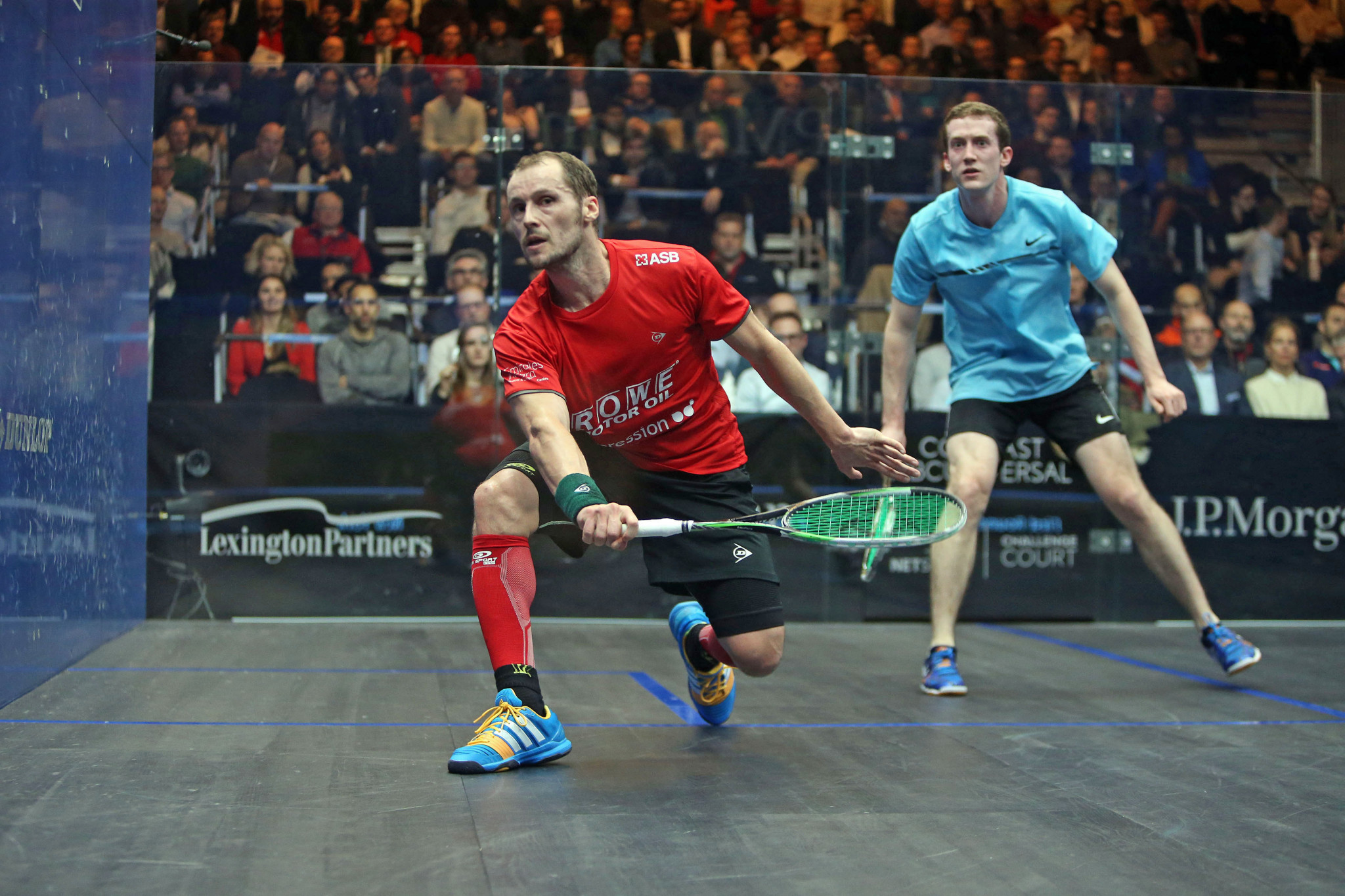 World number one Gregory Gaultier safely progressed to the second round ©PSA