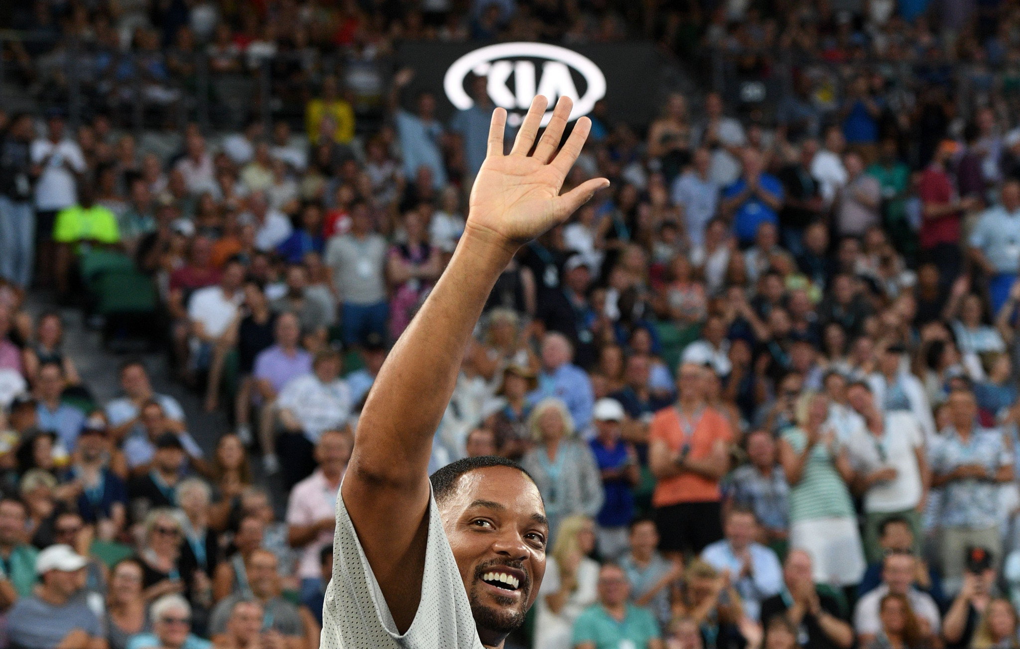 Actor Will Smith was in the crowd at the Australian Open ©Getty Images