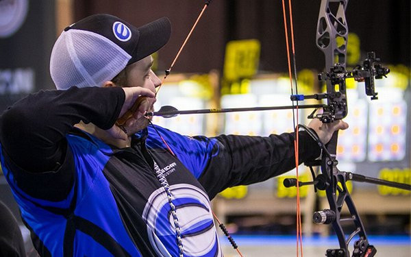 Brady Ellison will be looking to add a third Indoor World Cup title to his collection tomorrow ©World Archery
