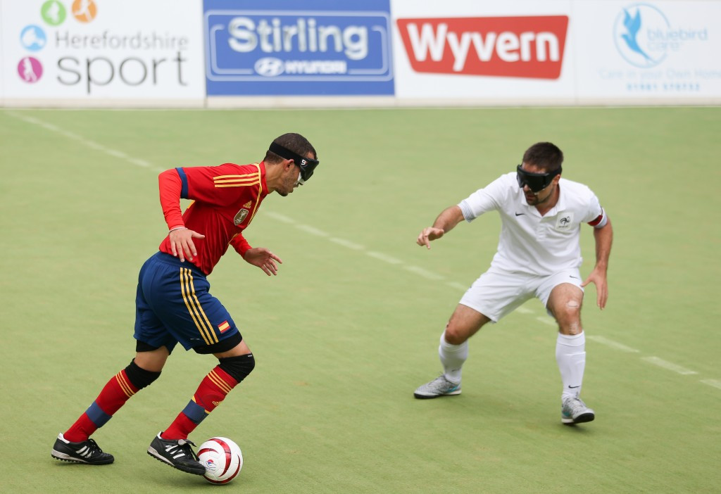 Spain beat France 1-0 to set up a semi-final meeting with Turkey at the IBSA Blind Football European Championships ©RNC/James Bill