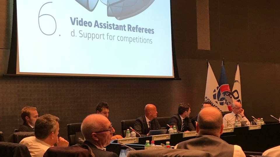 VAR proved the focus of the IFAB meeting but a decision on future use will be taken in March ©IFAB