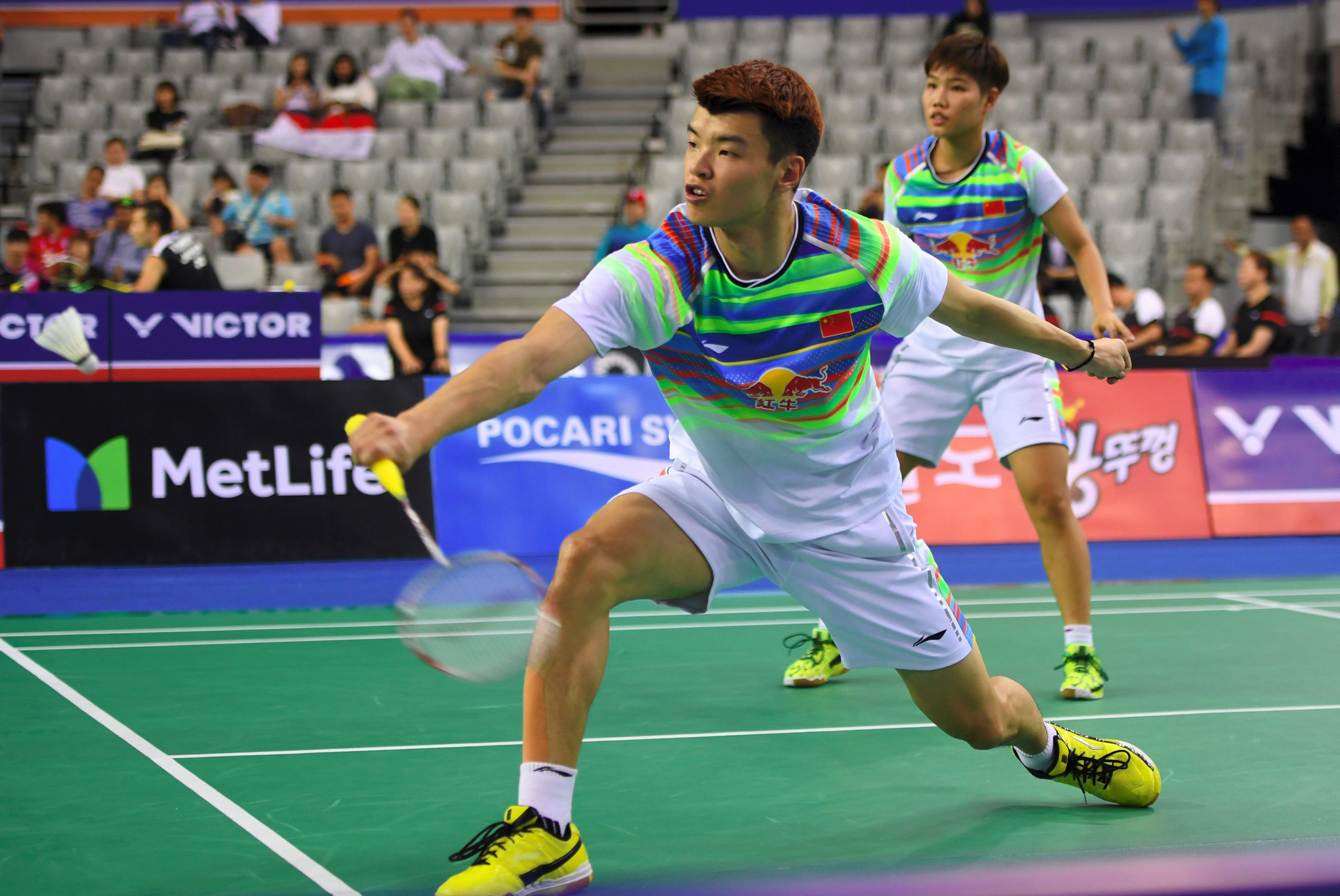 Wang Yilyu and Huang Dongping were knocked out today in Jakarta ©Getty Images