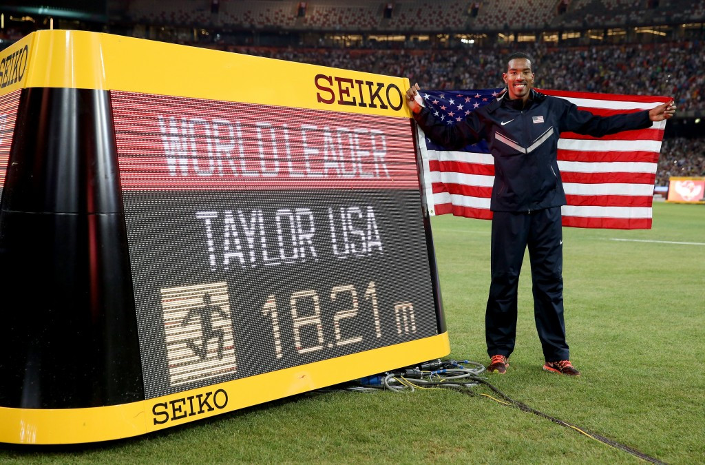 Bolt completes 100/200 metre double, Taylor triple jumps 18.21m