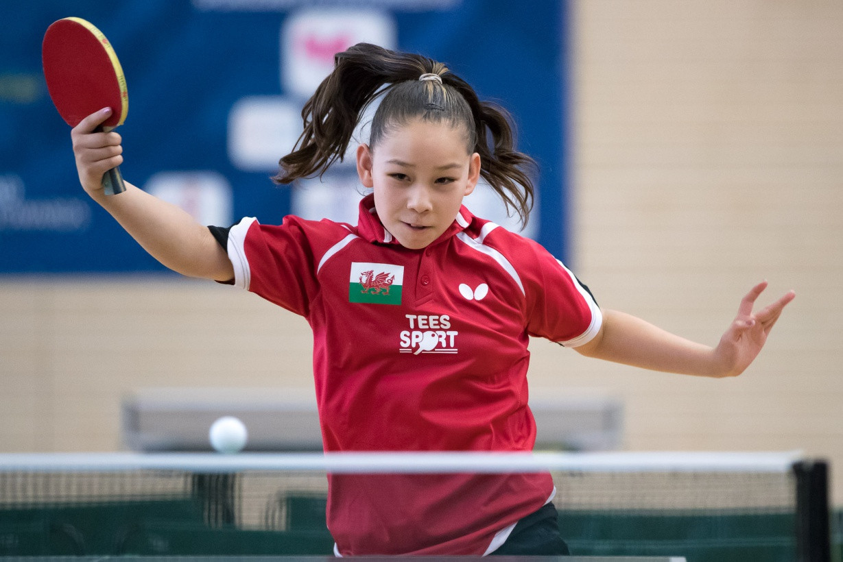Eleven-year-old table tennis player Anna Hursey has been selected in the Welsh squad ©ITTF 