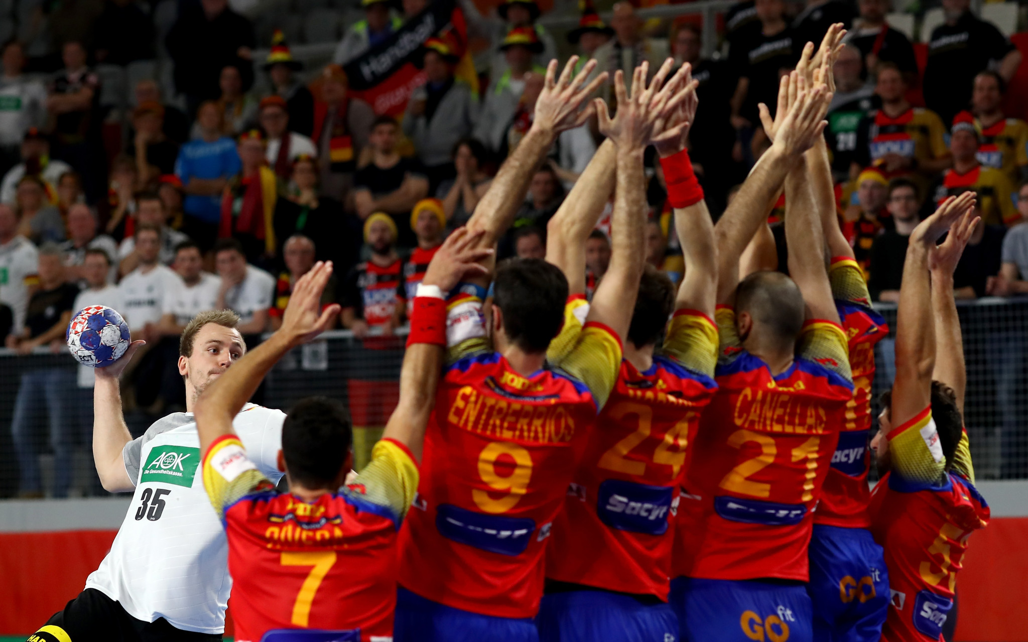 Spain beat Germany to semi-final spot at European Men's Handball Championship