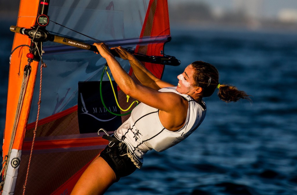 Geller takes overall lead in women's RS:X with three race wins at Sailing World Cup in Miami