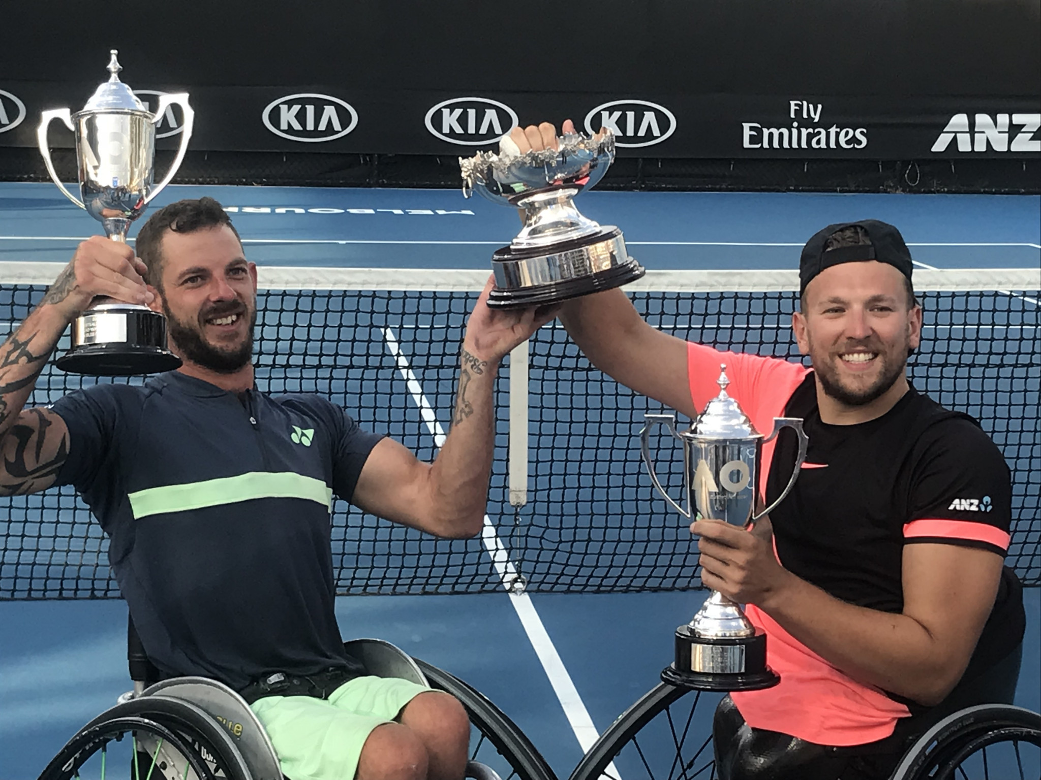 Alcott and Davidson give home fans reason to celebrate with quads victory at Australian Open