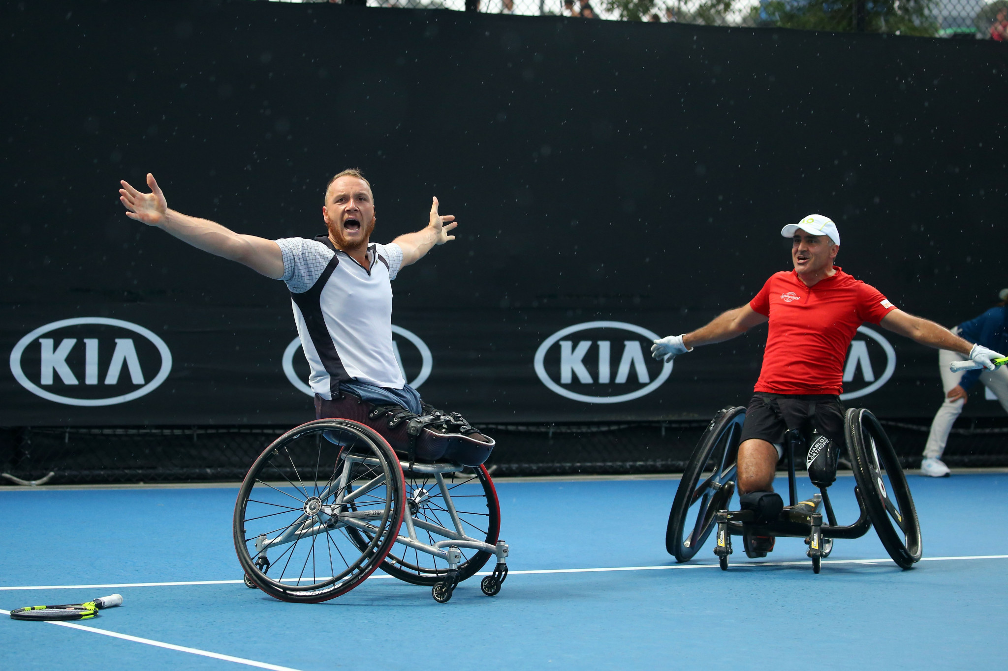 Nicolas Peifer and Stephane Houdet triumphed in the men's wheelchair doubles final ©Getty Images