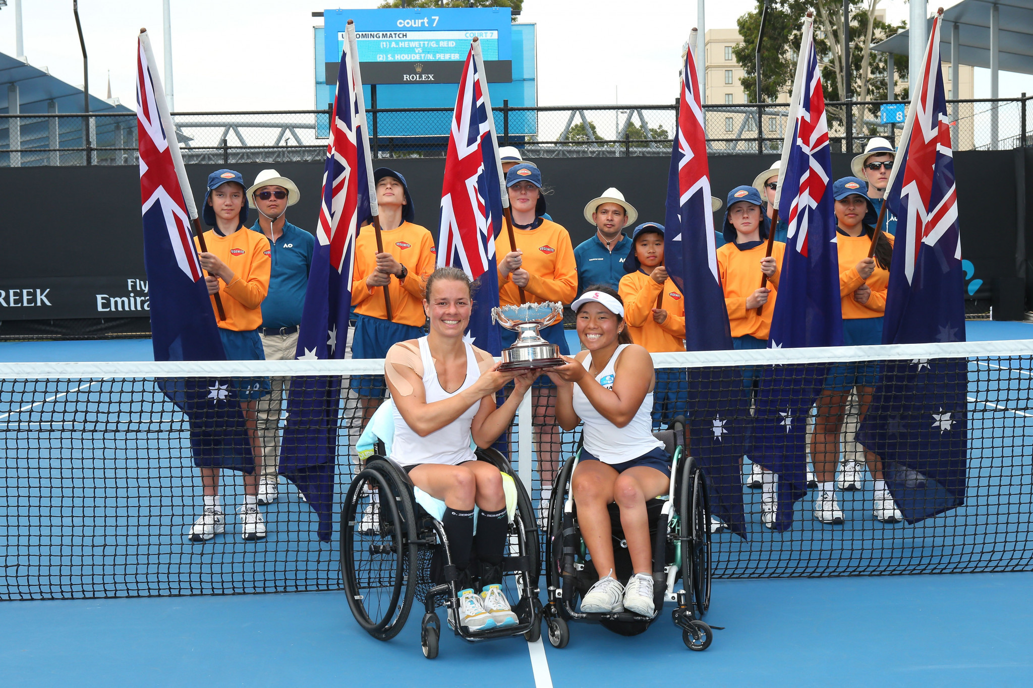 Marjolein Buis and Yui Kamiji eased to the women's doubles crown ©Getty Images