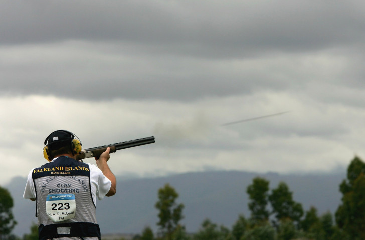 Saul Pitaluga, pictured competing in the trap shooting at the 2006 Commonwealth Games, has been selected by the Falkland Islands to make his seventh Commonwealth appearance at the Gold Coast Games in April  ©Getty Images