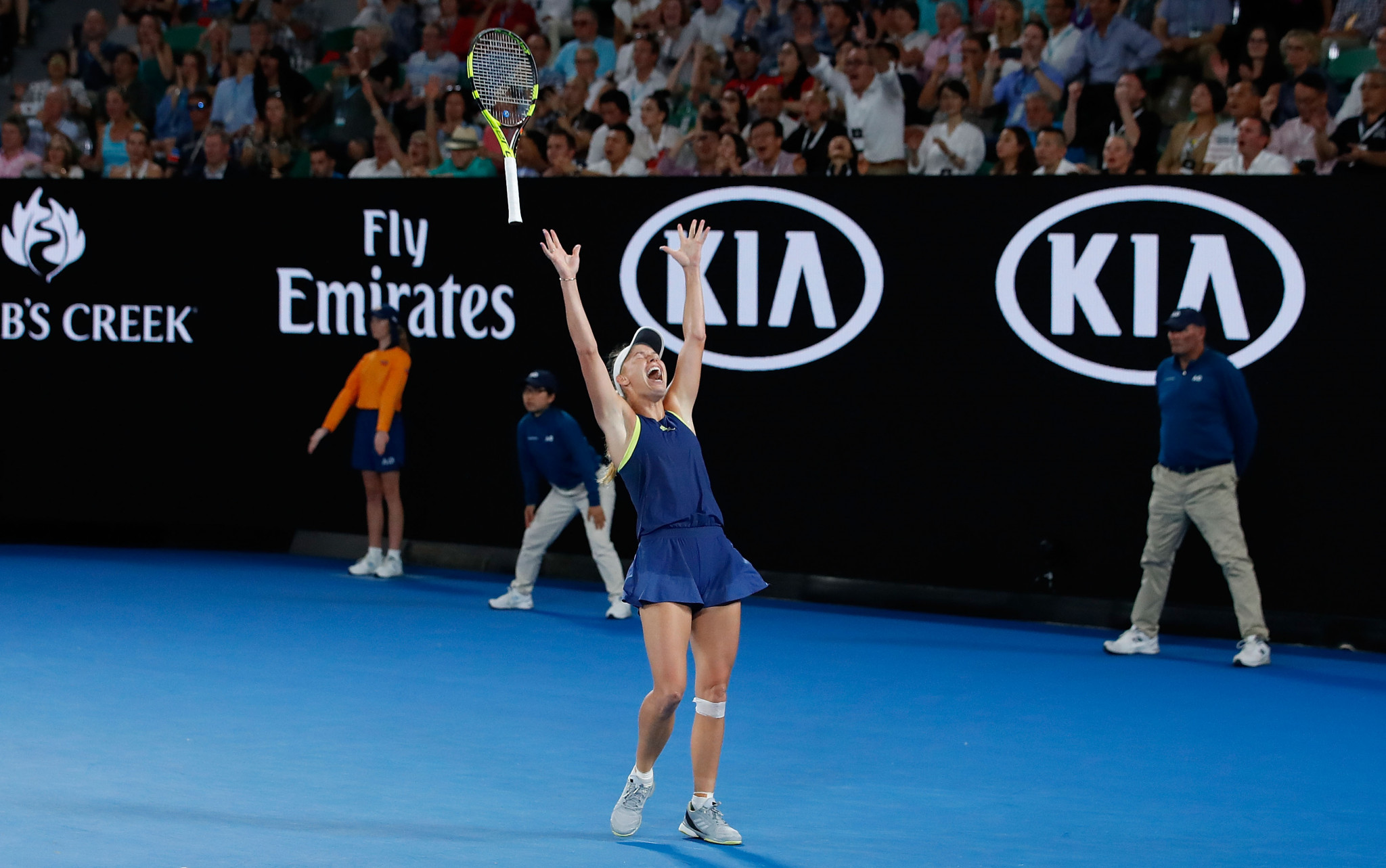 Wozniacki beats Halep to win first Grand Slam title in thrilling Australian Open final