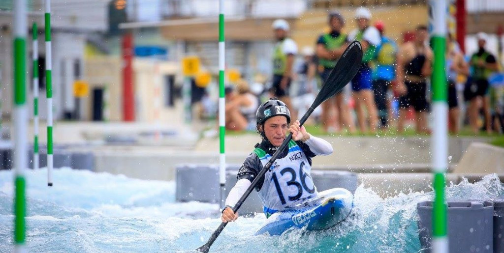 New Zealand's Callum Gilbert was the most impressive home performance on the first day of the Oceania Canoe Slalom Championships at the Vector Wero Whitewater Park in Auckland ©Canoe Slalom New Zealand