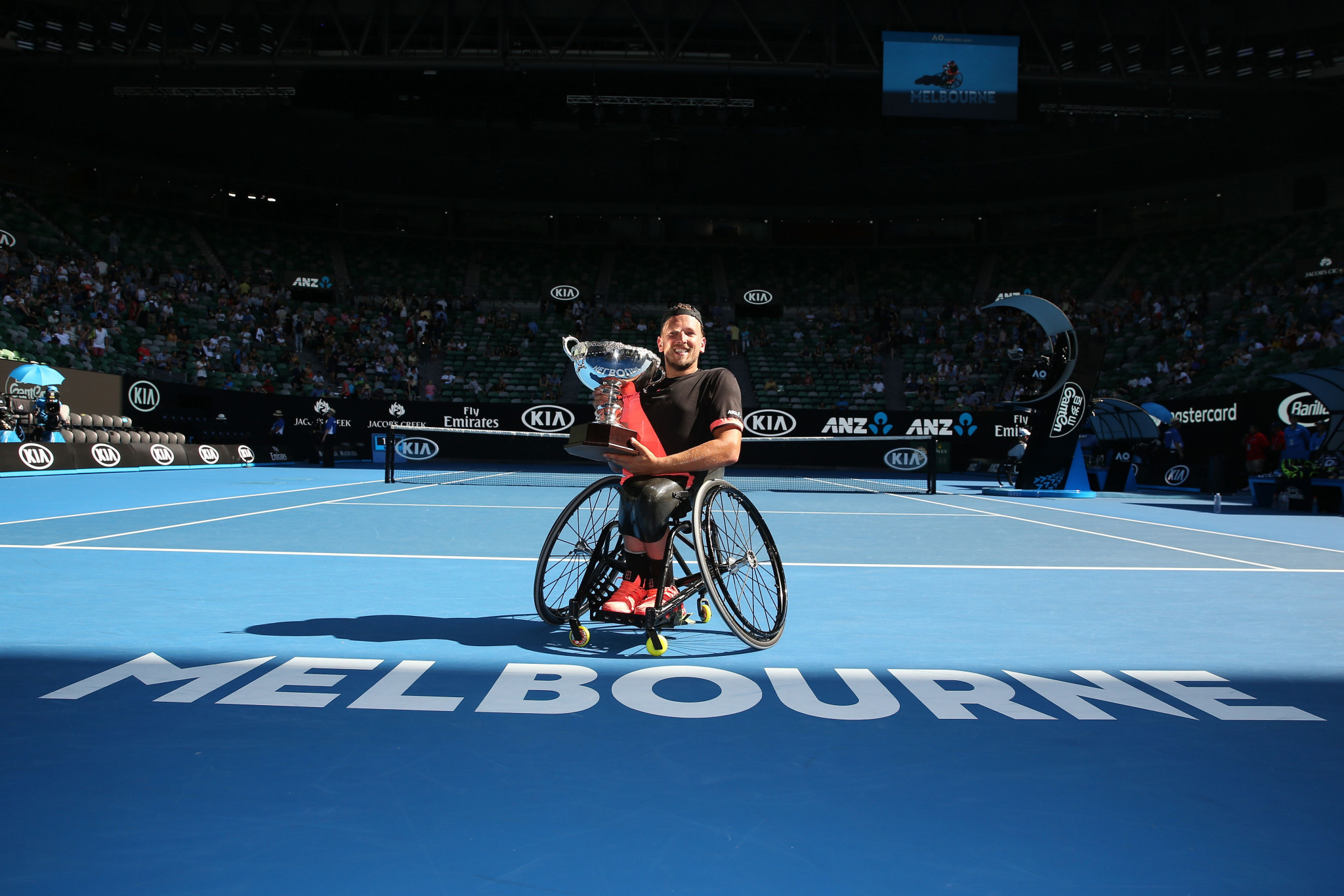 Home favourite Dylan Alcott secured his fourth consecutive wheelchair quad singles Australian Open title ©Getty Images