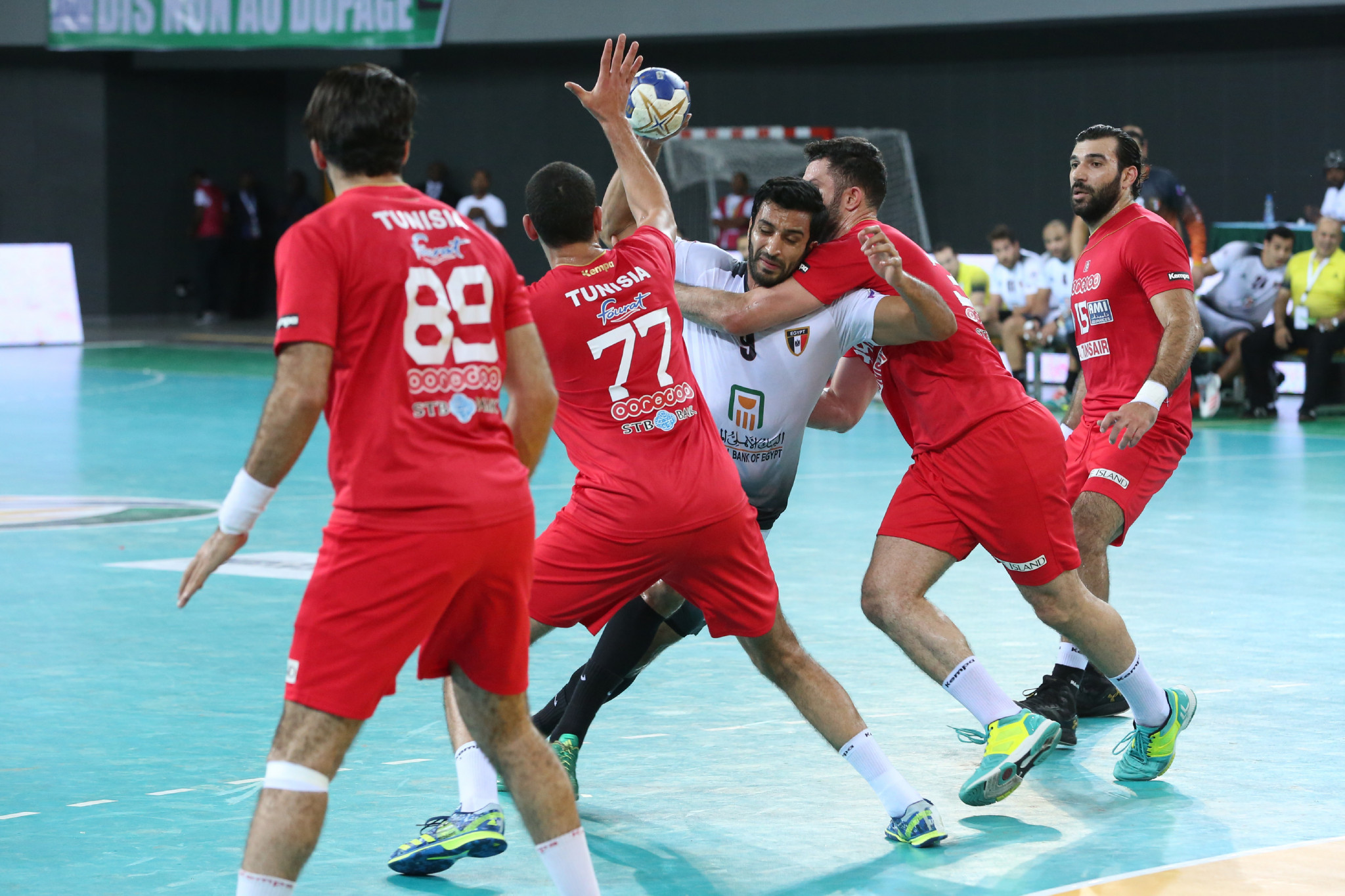 Tunisia defeated defending champiions Egypt in the final of the African Men's Handball Championships in Gabon ©Getty Images