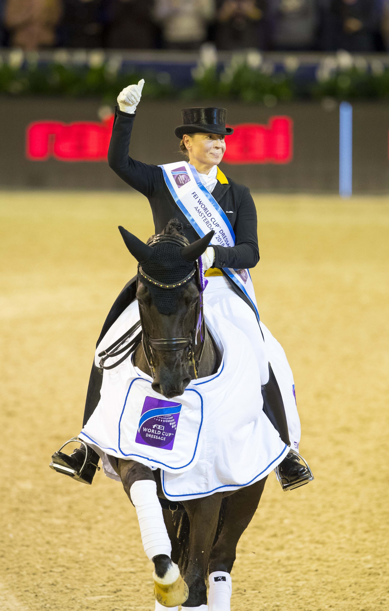 Defending overall champion Isabell Werth secured her sixth victory ©FEI