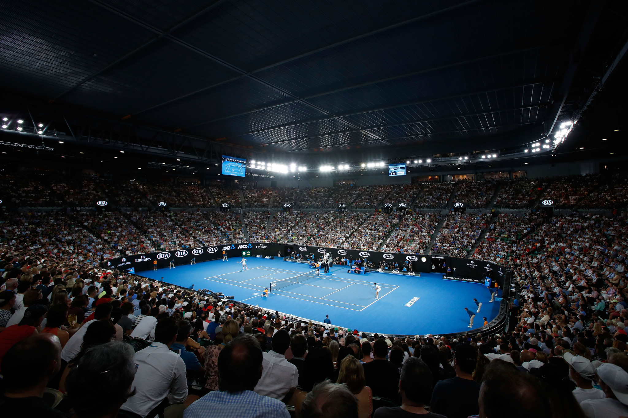 The final was played under the roof at the Rod Laver Arena ©Getty Images