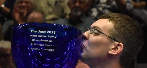 Mark Dawes became a new men's singles champion at the World Indoor Bowls Championships ©WorldBowlsTour