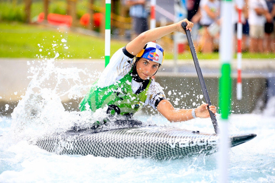 Australia's Jessica Fox won C1 gold at the Oceania Canoe Slalom Championships in Auckland after missing out on the K1 final ©ICF